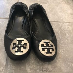 Tory Burch Black Flats